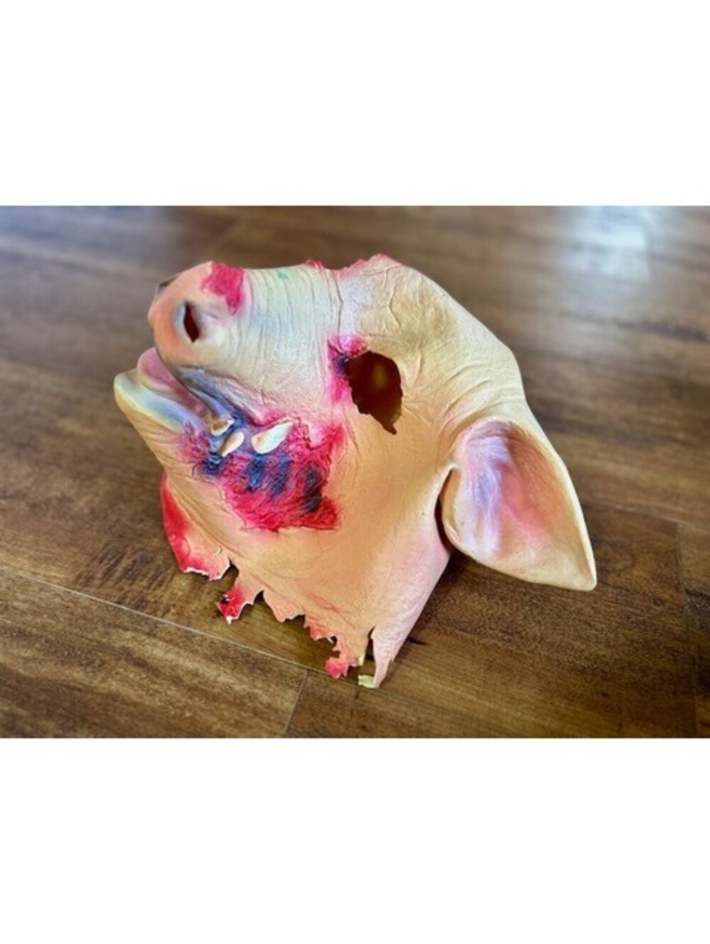 Horror Pig Mask with Distressed and Bloody Details